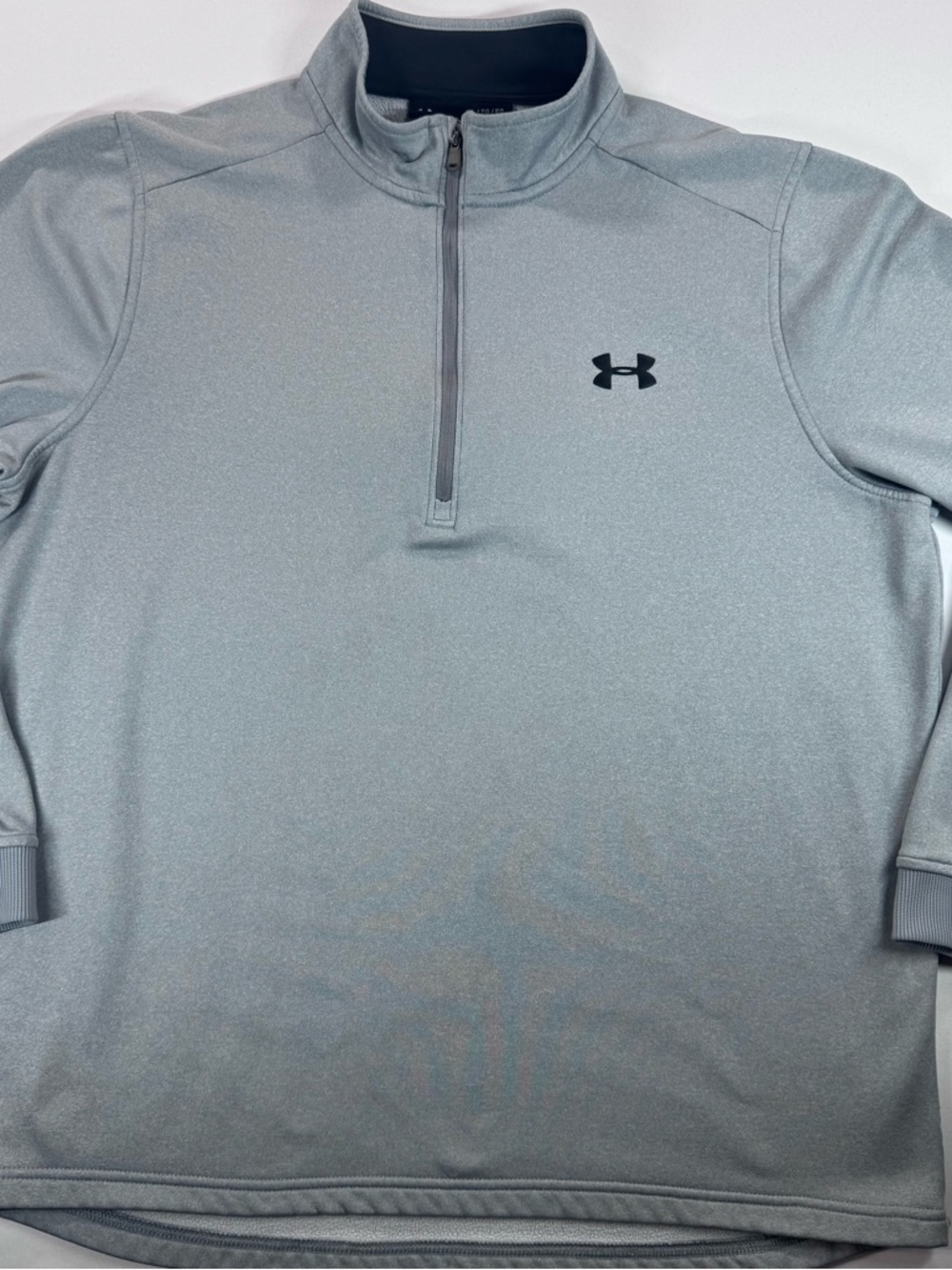 UNDER ARMOUR Men’s Cold Gear Loose Fit 1/4 Zip Pullover, Silver, XL